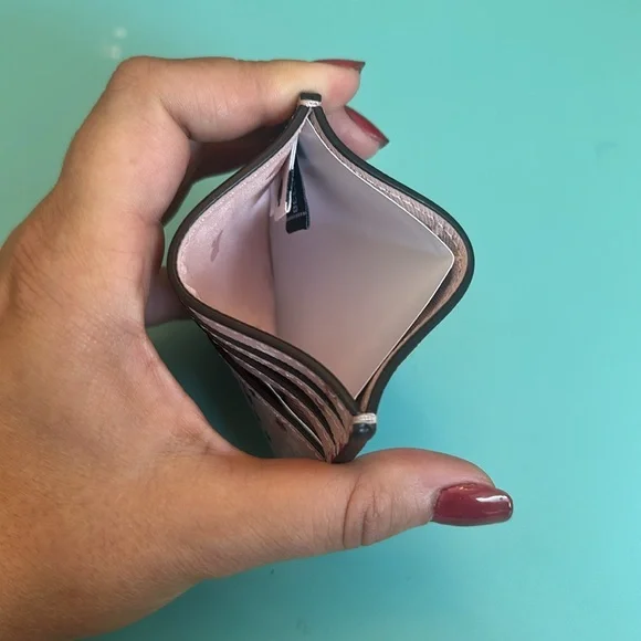 ♠️Kate Spade Staci Twinkle Stars Small Slim Card Holder Case Wallet Pink NWT - Picture 5 of 5